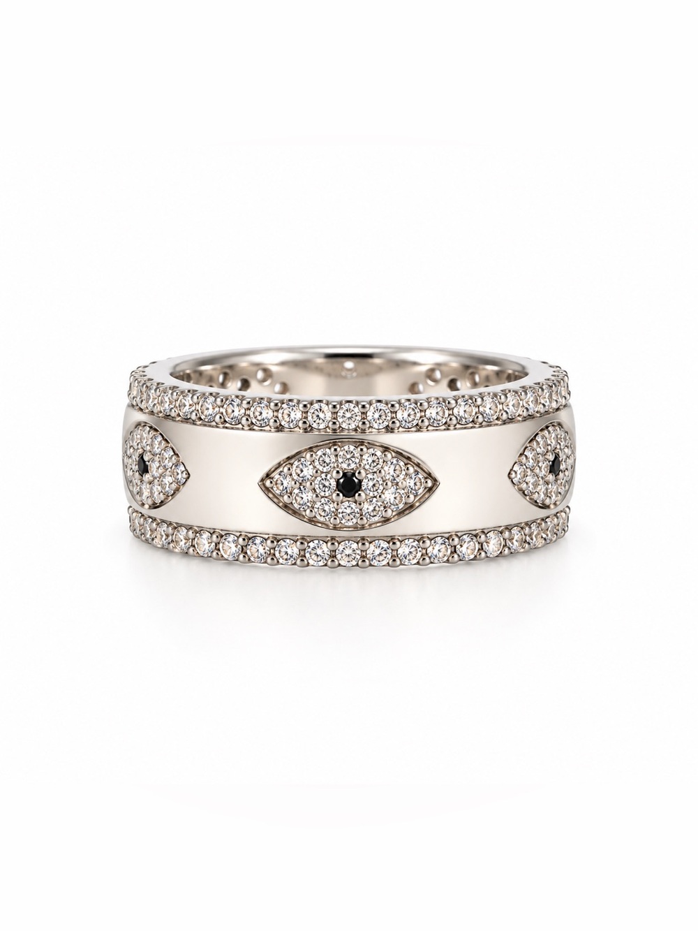 18K Pavé Evil Eye Ring